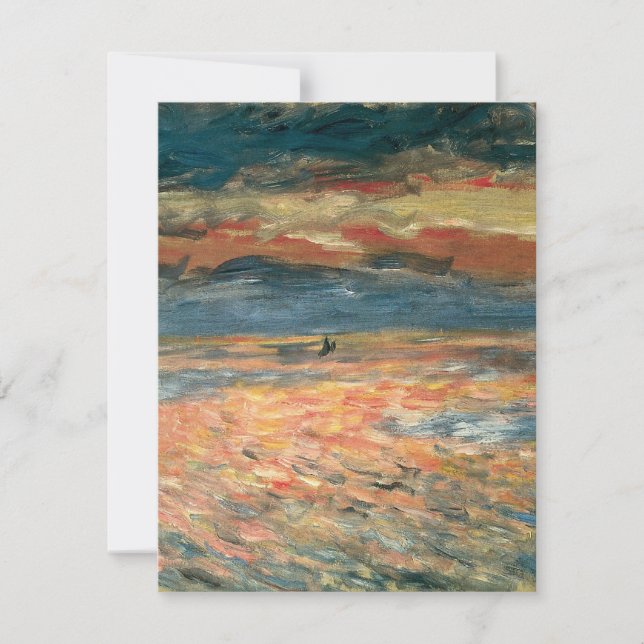 Atardecer en el mar por Pierre Renoir, Bella Artes (Anverso)