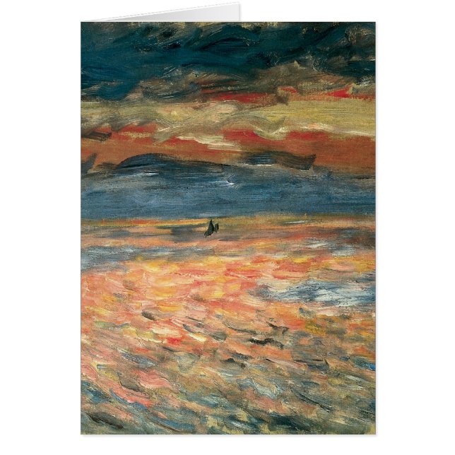 Atardecer en el mar por Pierre Renoir, Bella Artes (Frente)