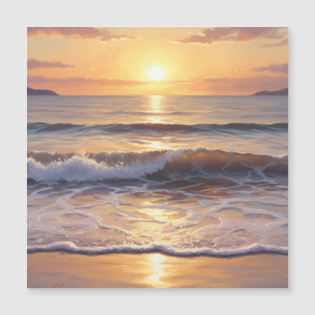 Atardecer en el Océano de la Hora Dorada (Anverso)