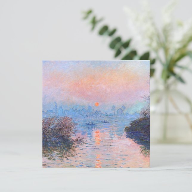 Atardecer en el Sena Claude Monet (Anverso de pie)