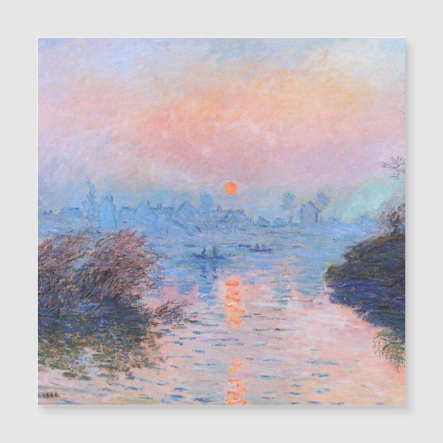 Atardecer en el Sena Claude Monet (Anverso)