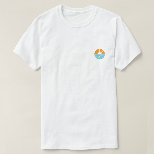 Atardecer En La Camiseta De La Playa (Diseño del anverso)