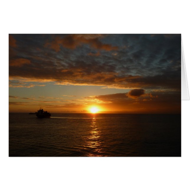 Atardecer en la costa tropical del mar II (Anverso (Horizontal))