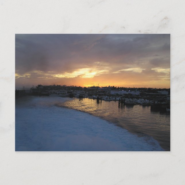 Atardecer en la postal 2 de Lanzarote (Anverso)