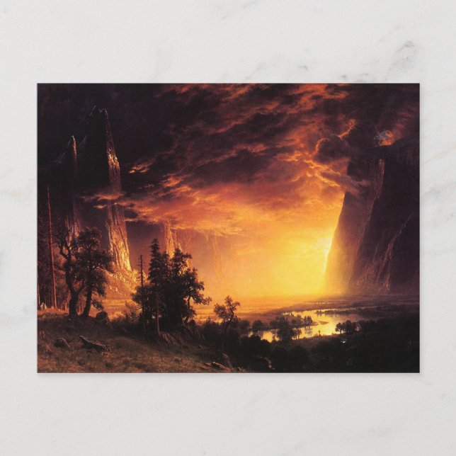 Atardecer en la postal del Valle Yosemite (Anverso)