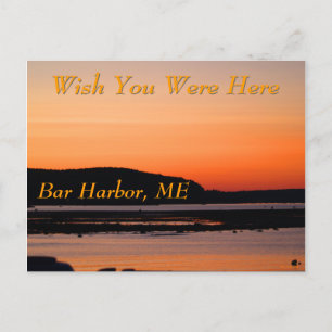 Atardecer En La Postales Del Bar Harbour