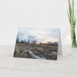 Atardecer en la tarjeta de cumpleaños de Marsh