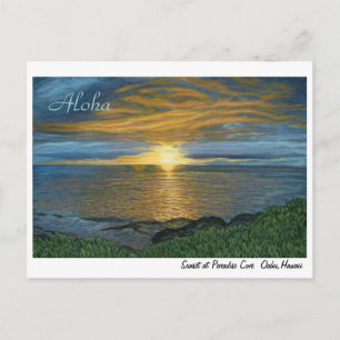 Atardecer en la tarjeta postal Paradise Cove