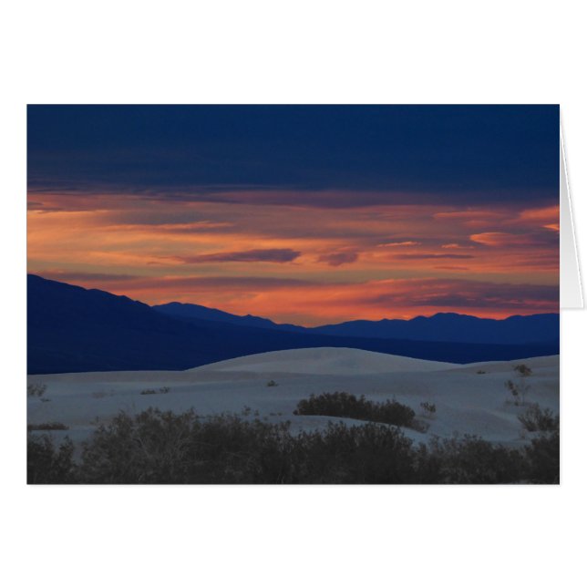 Atardecer en las dunas, en blanco dentro (Anverso (Horizontal))