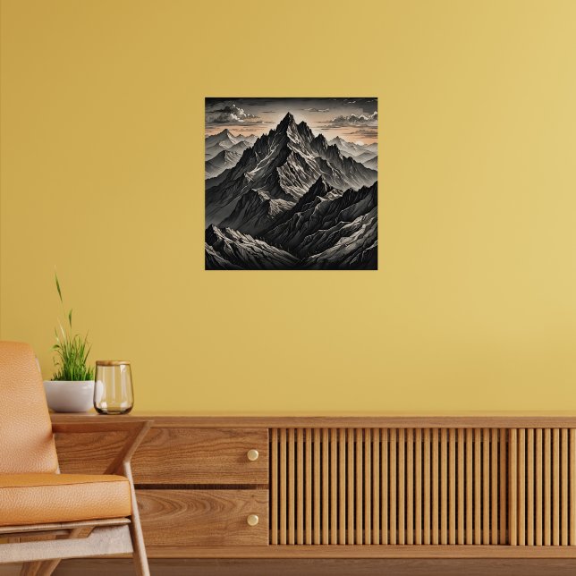 Atardecer en las obras de arte de las montañas (Salón 2)