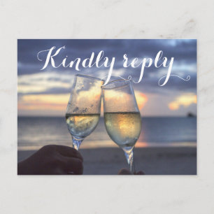 Atardecer En Las Postales De La Boda De Playa RSVP