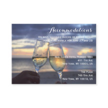 Atardecer En Las Tarjetas De Alojamiento De Bodas