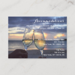 Atardecer En Las Tarjetas De Alojamiento De Bodas