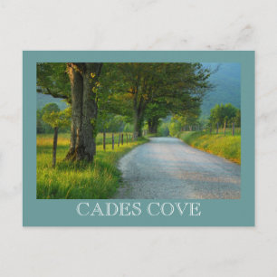 Atardecer en Sparks Lane - postal Cades Cove