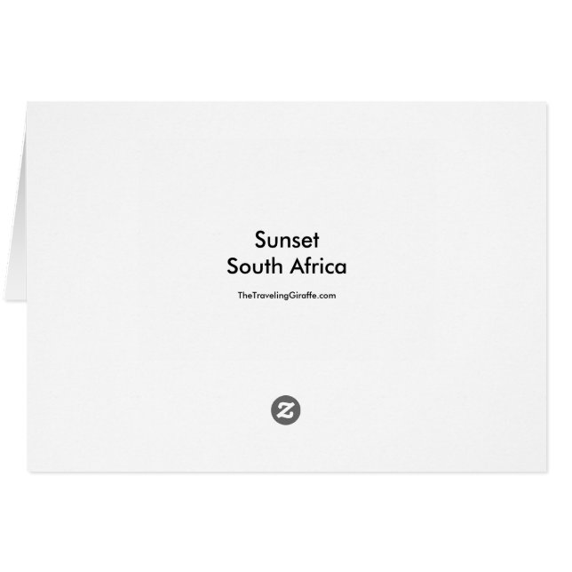 Atardecer en Sudáfrica (Reverso Horizontal)