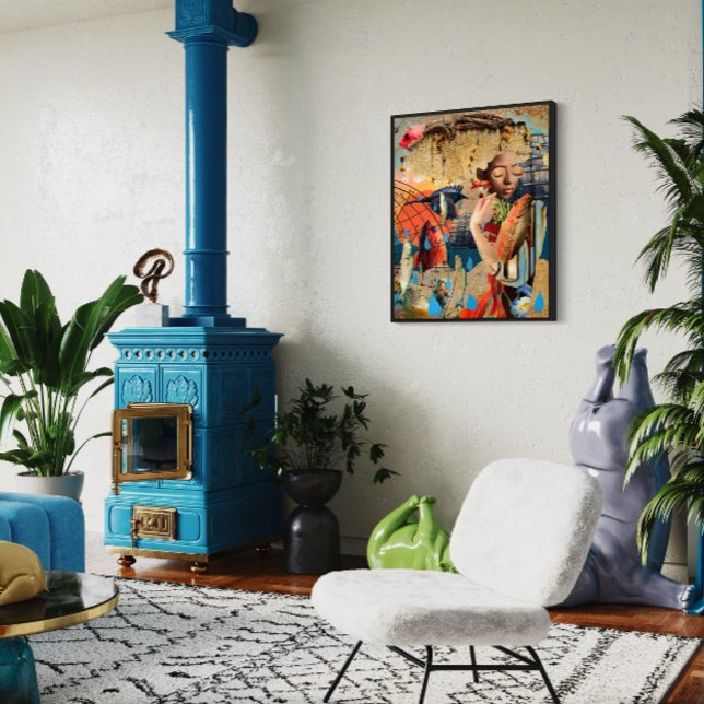 Atardecer en Zanzíbar, arte collage (Subido por el creador)