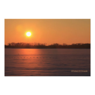 Atardecer Naranja de Kansas con ampliación de foto