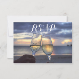 Atardecer personalizado En Las Tarjetas RSVP De Bo