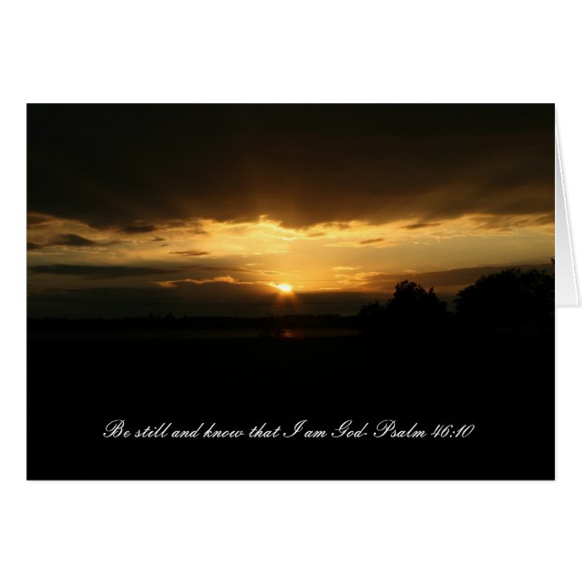 Atardecer, quédate quieta y sé que soy Dios (Anverso (Horizontal))