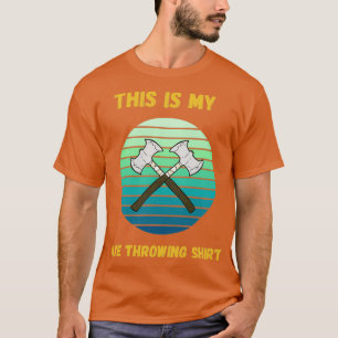 Atardecer retro Este es mi hacha lanzando camiseta