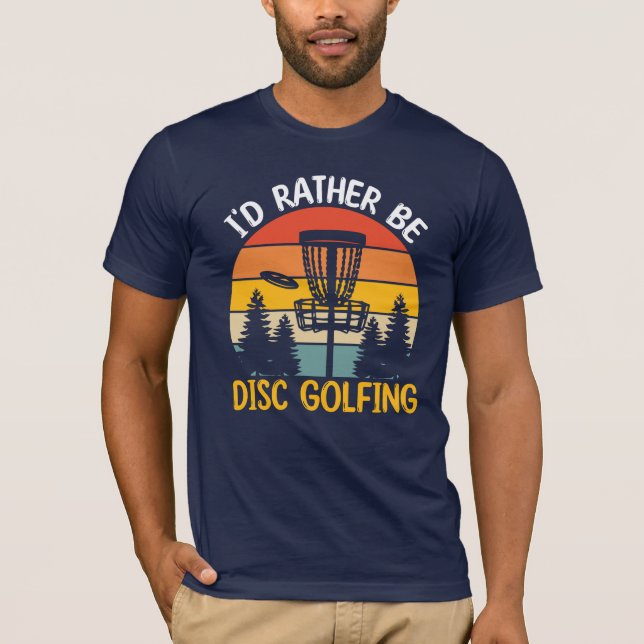 Atardecer retro, preferiría ser camiseta de golf e (Anverso)