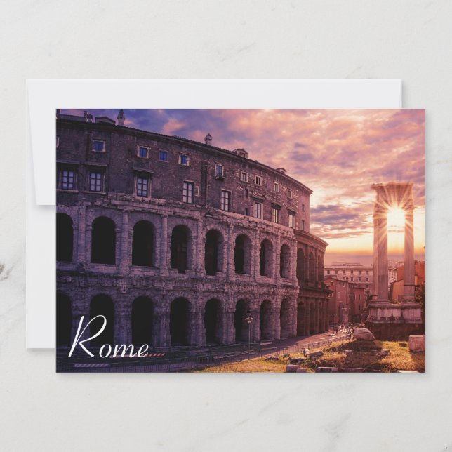 Atardecer sobre el Coliseo de Roma (Anverso)