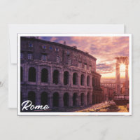 Atardecer sobre el Coliseo de Roma