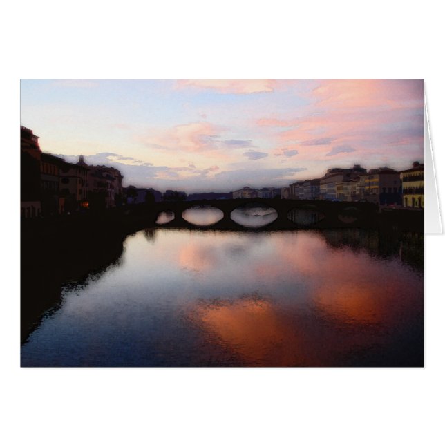 Atardecer sobre el río Arno (Anverso (Horizontal))