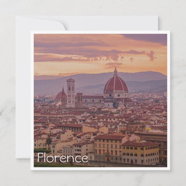 Atardecer sobre Florencia, Italia (Anverso)