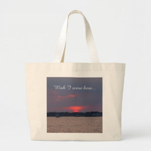 Atardecer sobre la bolsa de agua