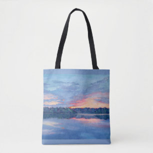 Atardecer sobre la bolsa del lago Tote