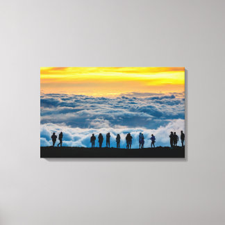Atardecer sobre la impresión de lienzos de Maui nu