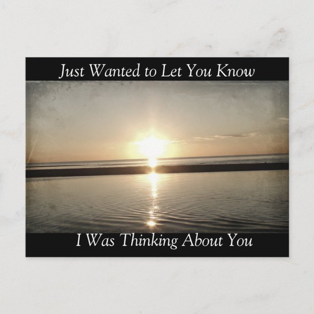 Atardecer sobre la postal de la playa (Anverso)