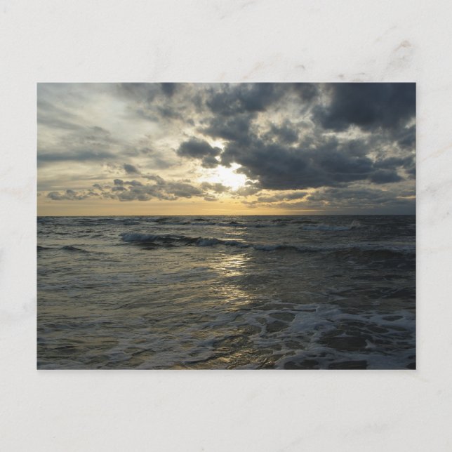 Atardecer sobre la postal del mar (Anverso)