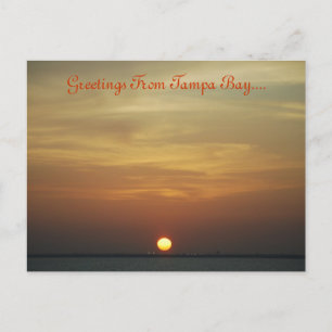 Atardecer sobre la tarjeta postal de Tampa Bay