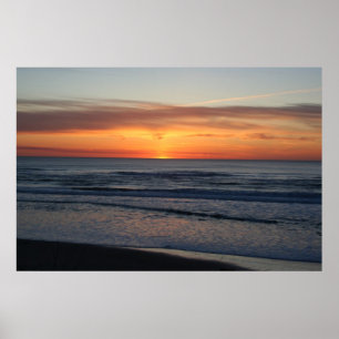 Atardecer sobre los Posters del Océano Pacífico