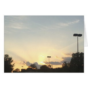 Atardecer, tarjeta