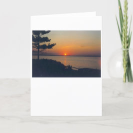 Atardecer, tarjeta