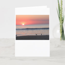 Atardecer, tarjeta
