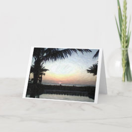 Atardecer, tarjeta