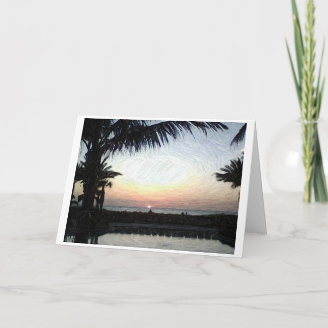 Atardecer, tarjeta (Anverso)