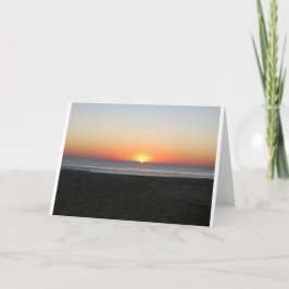 Atardecer, tarjeta