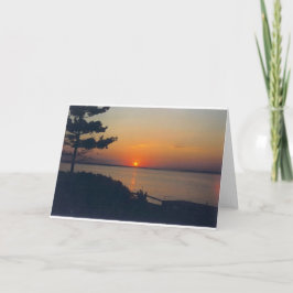 Atardecer, tarjeta