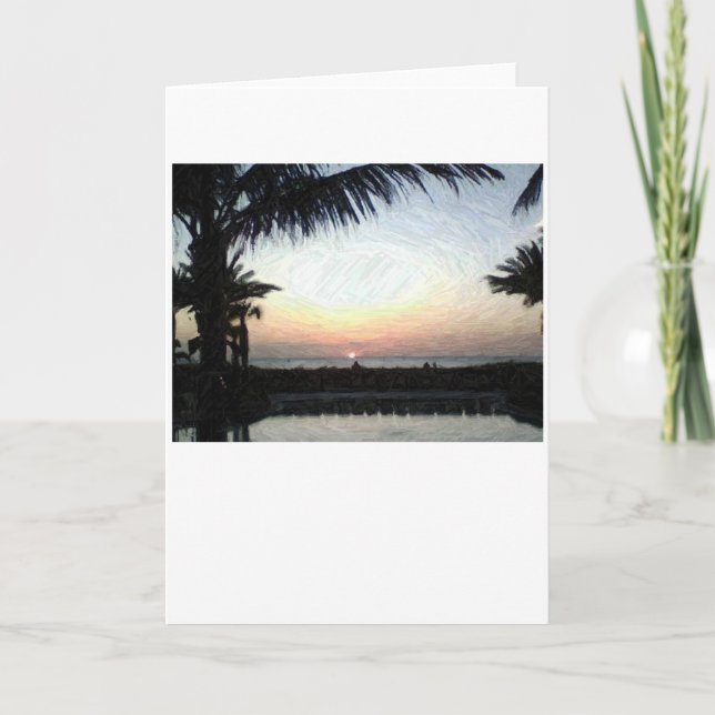 Atardecer, tarjeta (Anverso)
