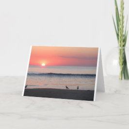 Atardecer, tarjeta