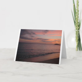 Atardecer, tarjeta