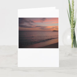 Atardecer, tarjeta