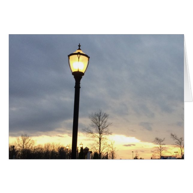 Atardecer y luz, tarjeta (Anverso (Horizontal))