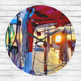 Atardecer y navegar en el reloj de la isla de Lópe