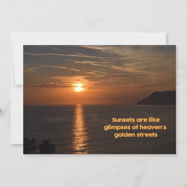 Atardeceres como atisbos de las calles doradas del (Anverso)